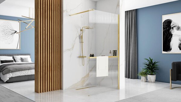 Shower screen Rea Aero Intimo Gold Brush 120 Walk In + EVO