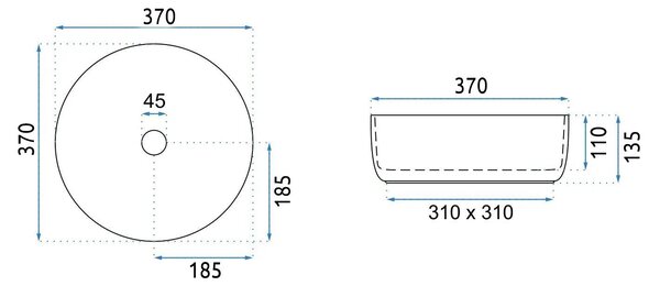 Countertop Basin Rea SAMI TERRA MATT