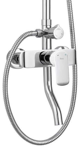 Shower set REA BLOOM WHITE CHROME