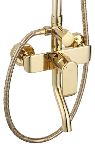 Shower set REA BLOOM GOLD