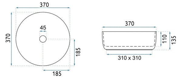 Countertop Basin Rea SAMI GREEN MATT