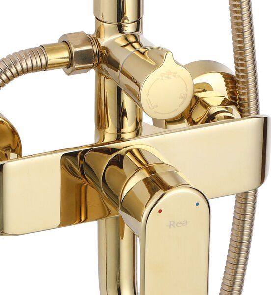 Shower set REA BLOOM GOLD