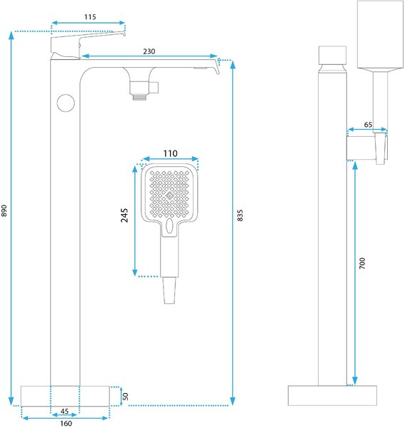 Free-standing faucet Rea HASS Black