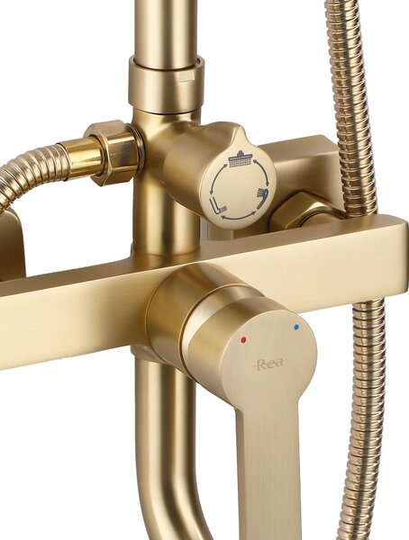 Shower set REA ARGUS GOLD BRUSH