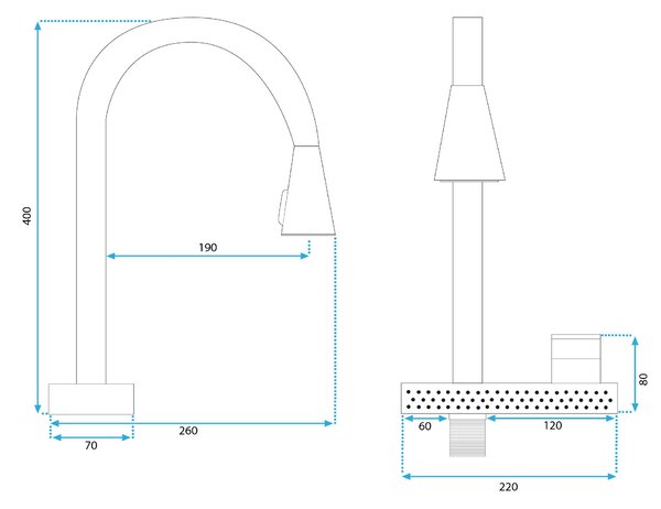 Kitchen faucet REA CONOR BRUSH NICKEL