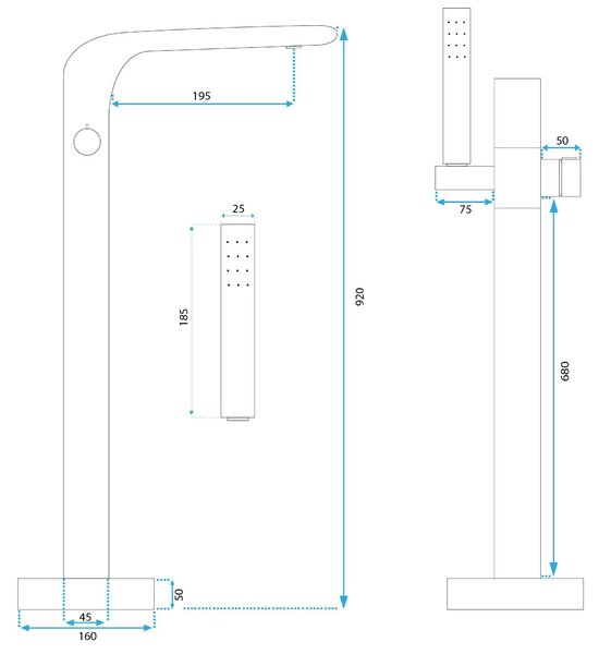 Free-standing faucet Rea CLARK GOLD