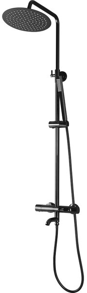 Thermostatic shower set Lungo Black Metallic