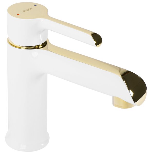 Bathroom faucet Rea MELIA white gold Low