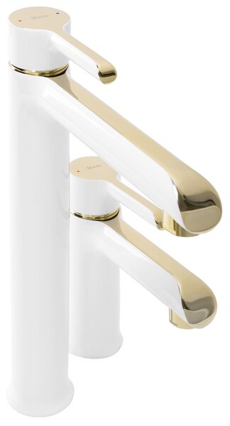 Bathroom faucet Rea MELIA white gold Low