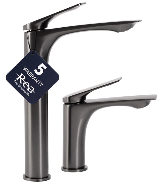 Bathroom faucet Rea AVALON titanium High