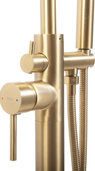 Free-standing faucet Rea MONO Gold Brush