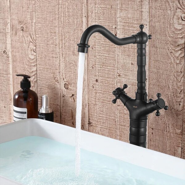 Bathroom kitchen faucet Rea Rustico Old Black