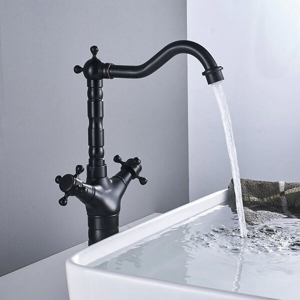 Bathroom kitchen faucet Rea Rustico Old Black