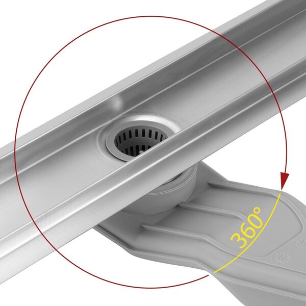 Linear drainage REA Neox Superflow BRUSH NICKEL 50