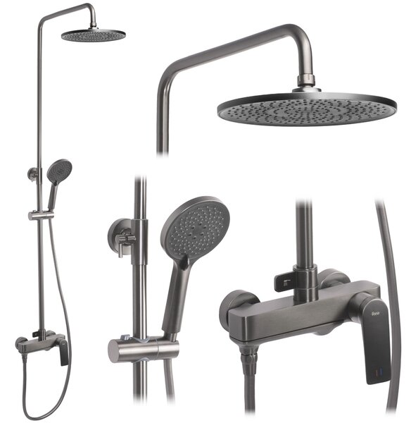 Shower set REA AVALON Titanium