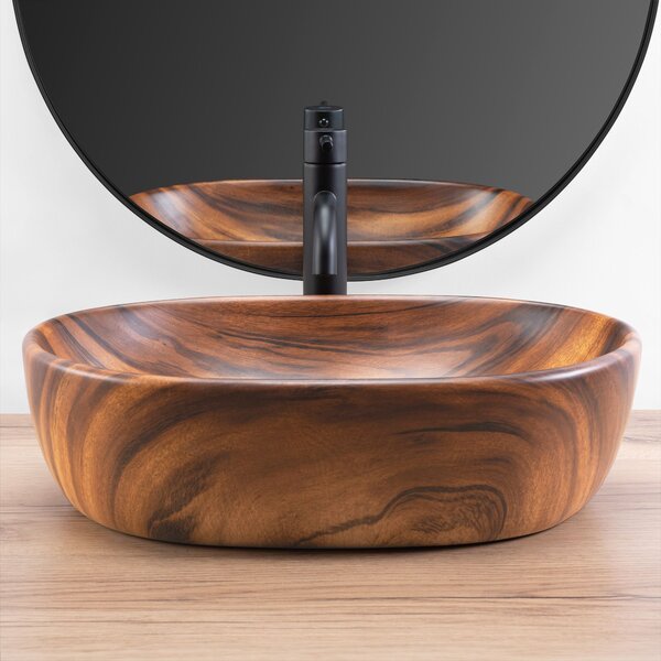 Countertop washbasin Rea AMELIA WOOD MATT