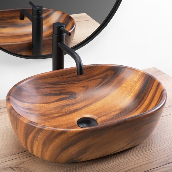 Countertop washbasin Rea AMELIA WOOD MATT