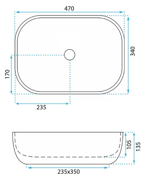 Countertop Basin REA Belinda Savana