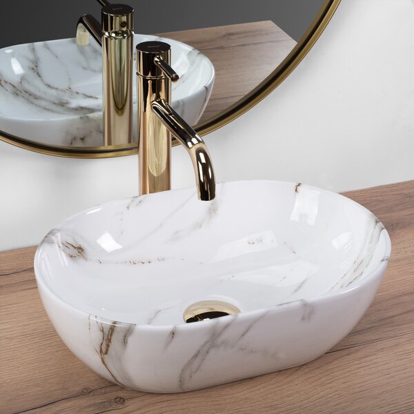 Countertop washbasin Rea AMELIA MINI AIAX SHINY