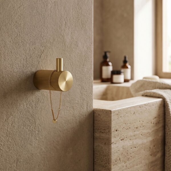Bathroom hook 64104 SOLO Brush Gold