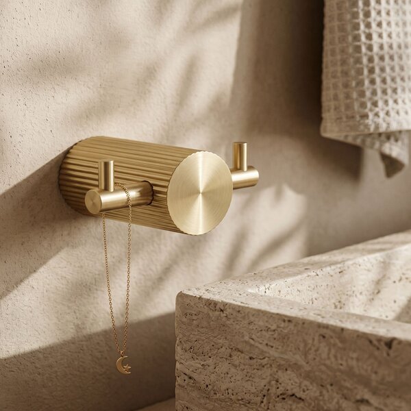 Bathroom hook 64104A SOLO Brush Gold