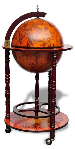 Globe Bar Wine Stand Eucalyptus Wood