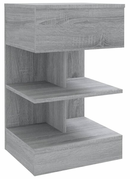 Bedside Cabinet Grey Sonoma 40x35x65 cm Engineered Wood