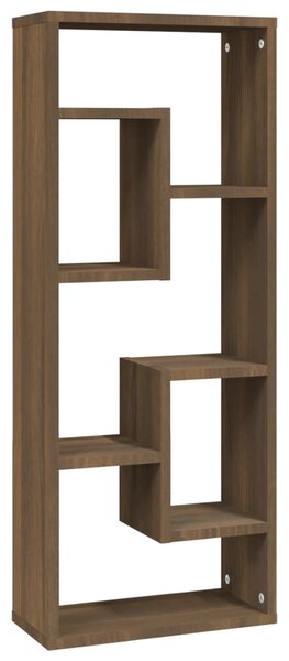 Wall Shelf Brown Oak 36x16x90 cm Engineered Wood