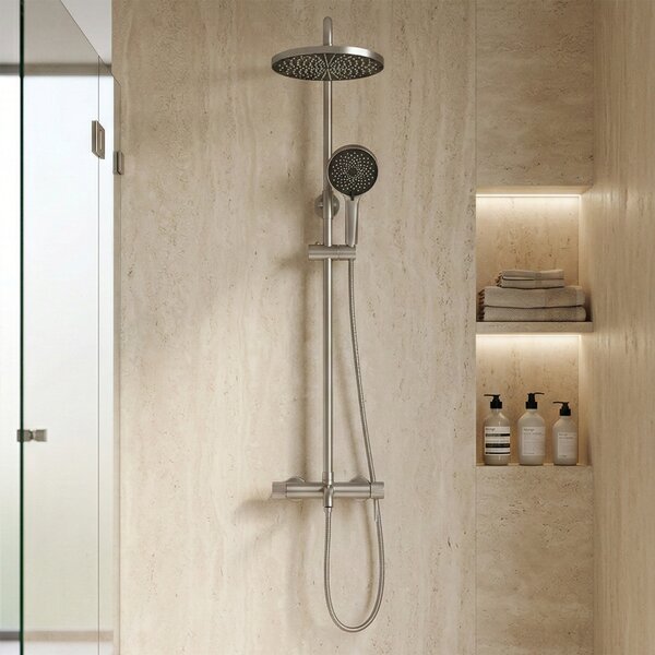 Shower set Rea Lungo Stripe Brush Nickel