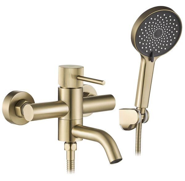 Bathroom faucet REA Lungo Stripe Gold Brush