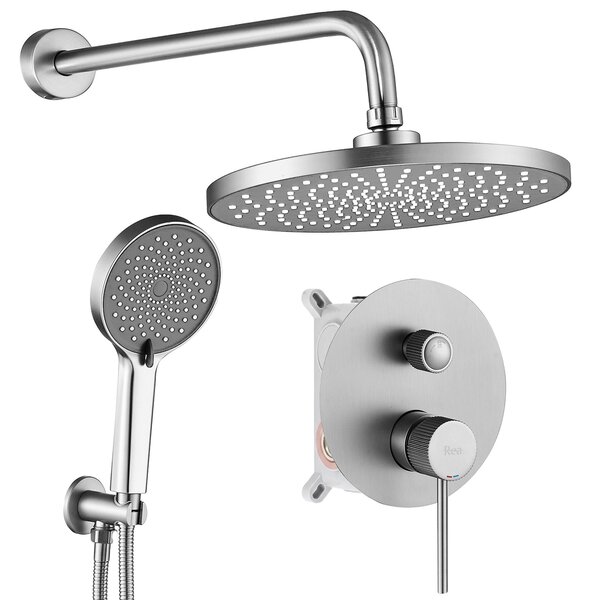 Shower system Rea Lungo Stripe Nickel Brush + BOX