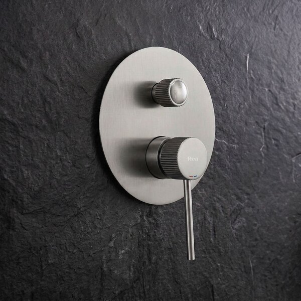 Shower system Rea Lungo Stripe Nickel Brush + BOX