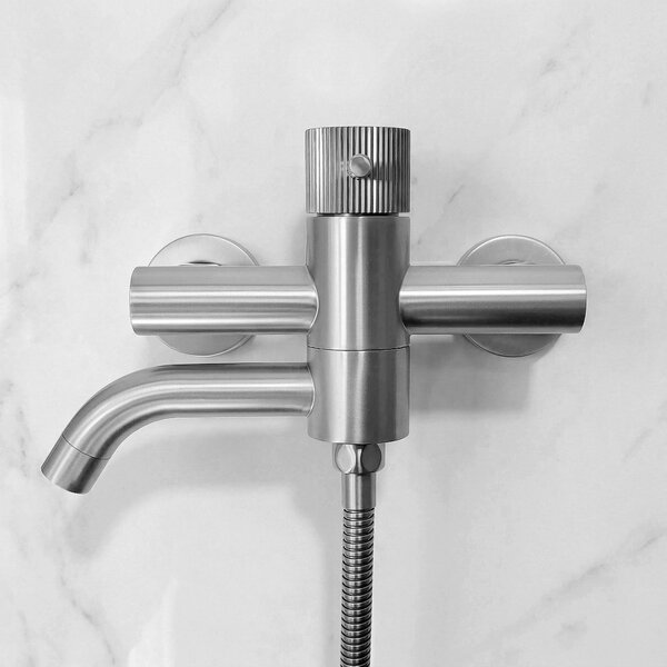 Bathroom faucet REA Lungo Stripe Brush Nickel