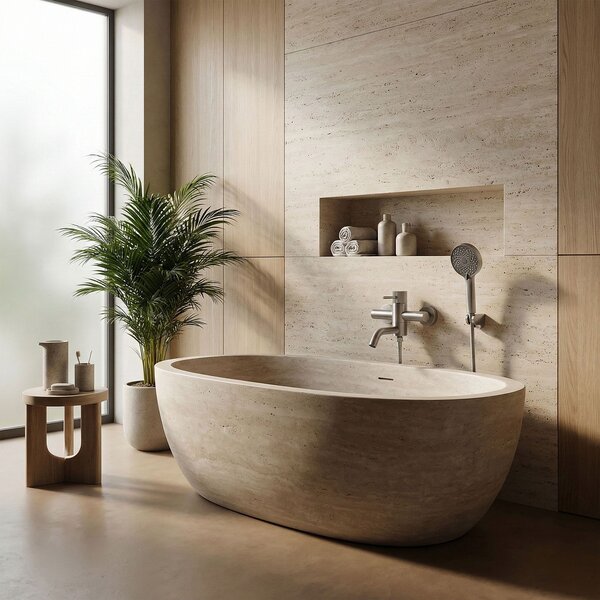 Bathroom faucet REA Lungo Stripe Brush Nickel