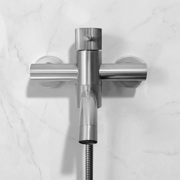 Bathroom faucet REA Lungo Stripe Brush Nickel