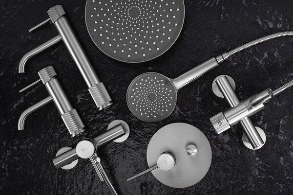 Bathroom faucet REA Lungo Stripe Brush Nickel