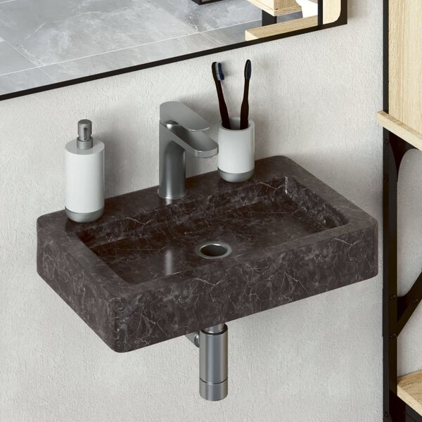 Sink Black 38x24x6.5 cm Marble