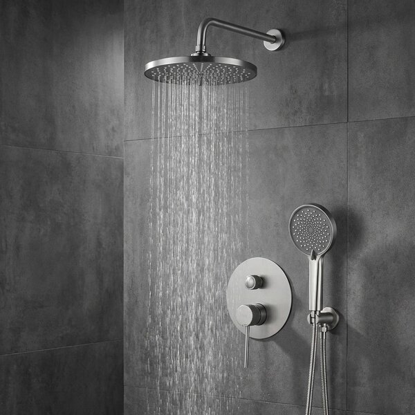 Shower system Rea Lungo Stripe Nickel Brush + BOX