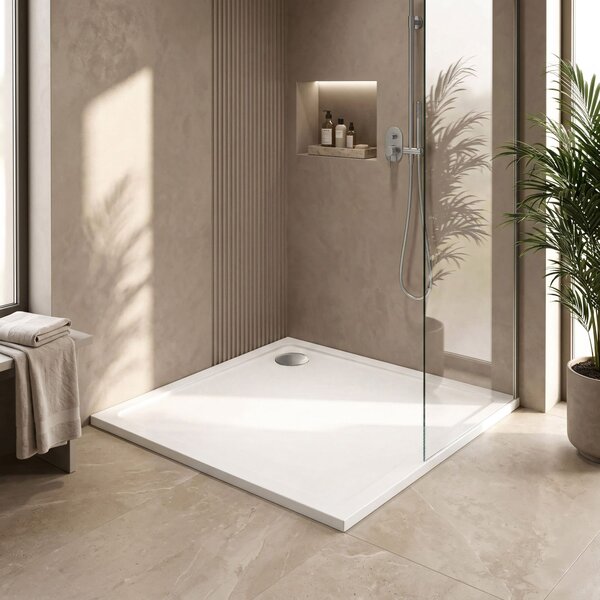 Shower tray Rea Savoy White 80x80