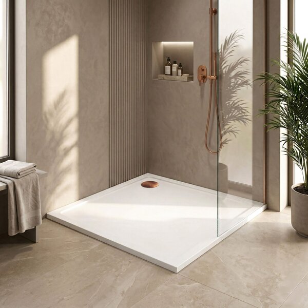 Shower tray Rea Savoy White 80x80