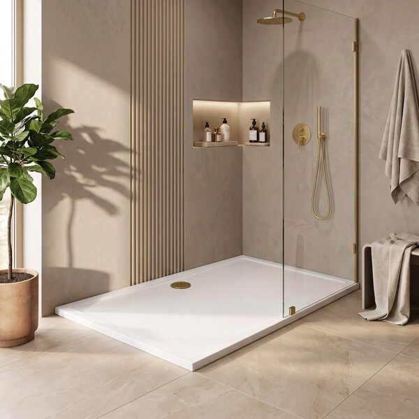 Shower tray Rea Savoy White 80x100