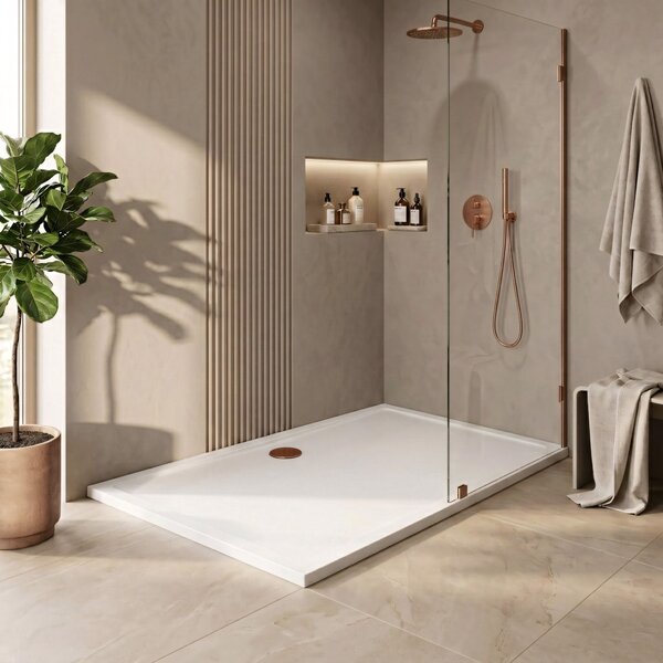 Shower tray Rea Savoy White 80x100