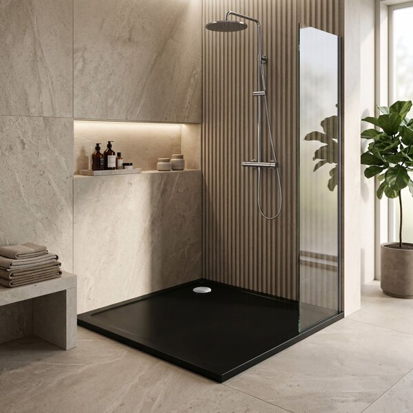 Shower tray Rea Savoy Black 80x80