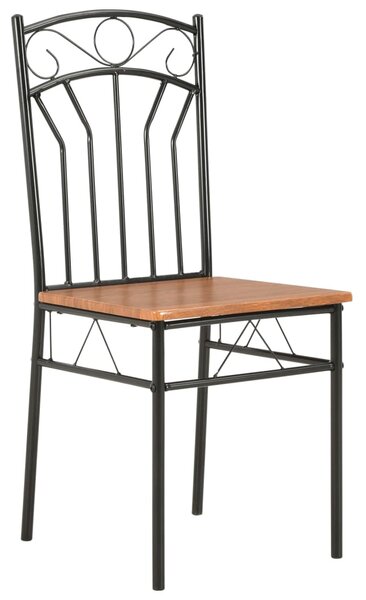 Dining Chairs 6 pcs Brown MDF