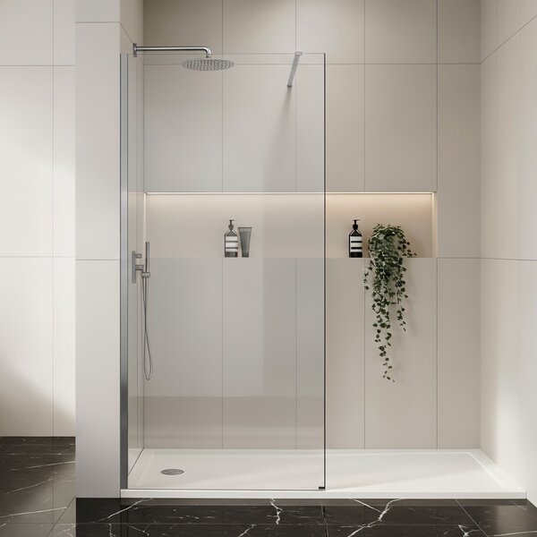 Shower screen Rea Flexi Transparent / Chrome 70