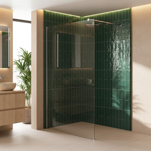 Shower screen Rea Flexi Transparent / Chrome 70