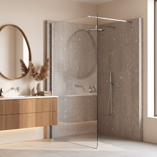 Shower screen Rea Flexi Transparent / Chrome 70