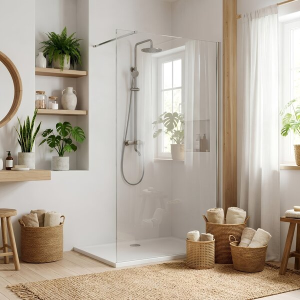 Shower screen Rea Flexi Transparent / Chrome 70