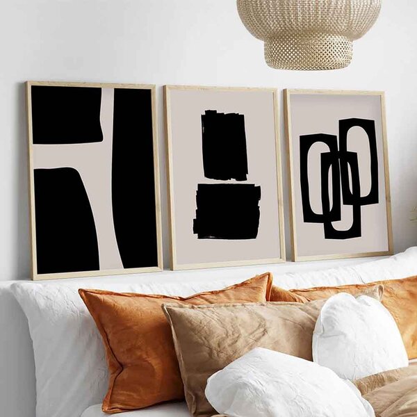 Satori Wooden 20x30cm Monolith Art of Frame Set of 3 in Multicolour