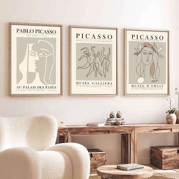 Satori Wooden 20x30cm Muse Art of Frame Set of 3 in Multicolour